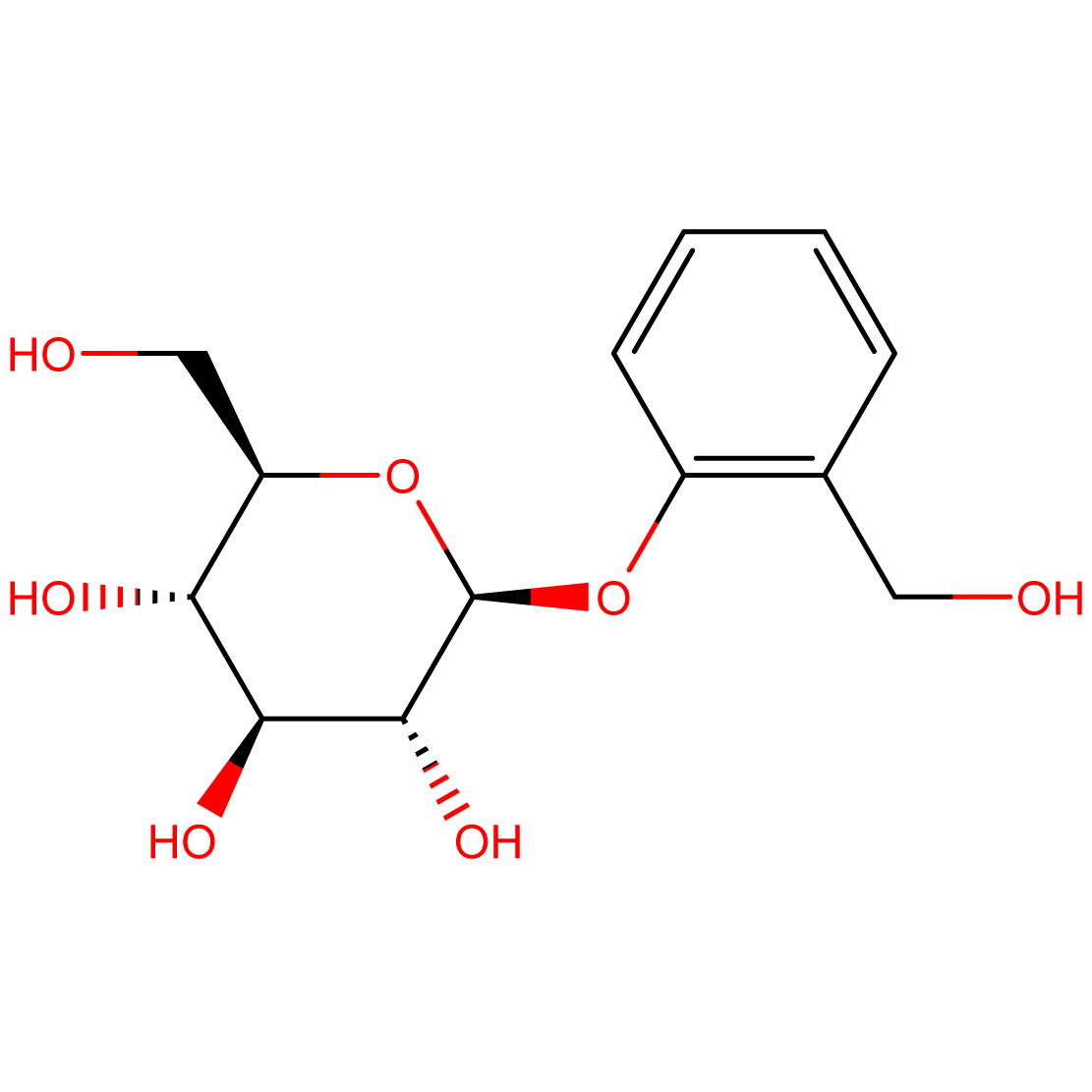 Structure Salicin CAS 138-52-3