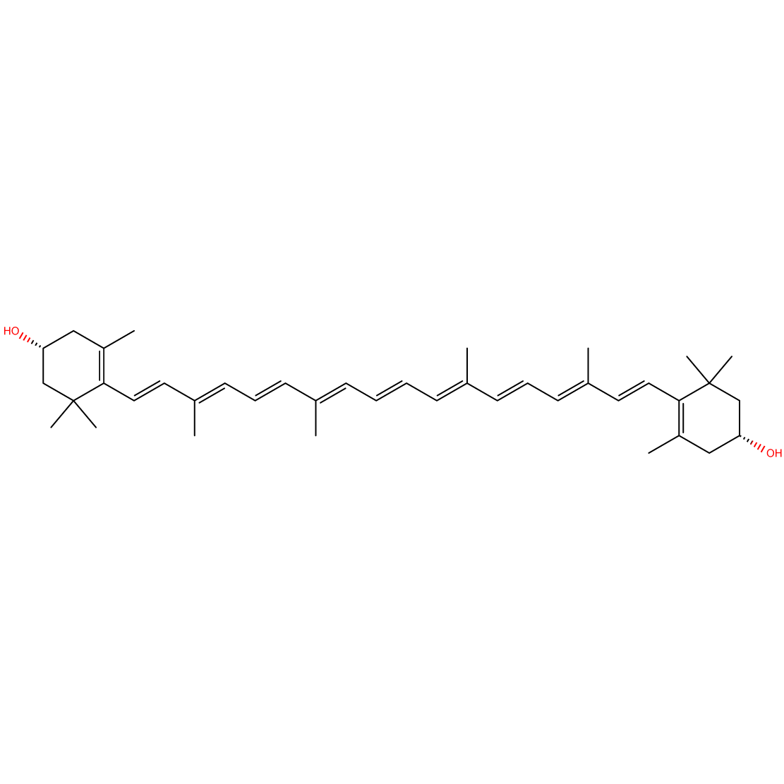 Structure Zeaxanthin CAS 144-68-3