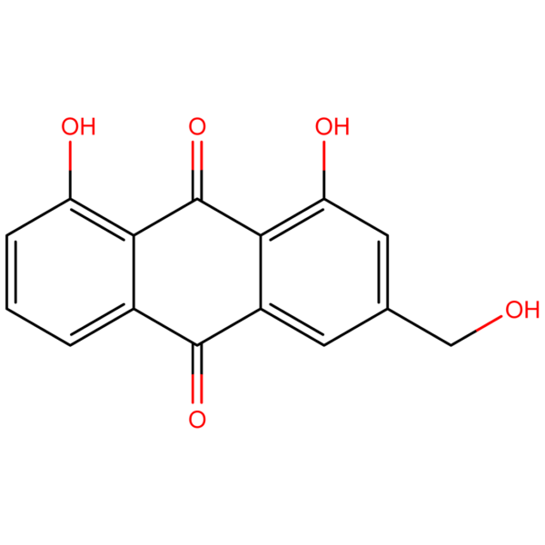 Structure Aloe Emodine CAS 481-72-1