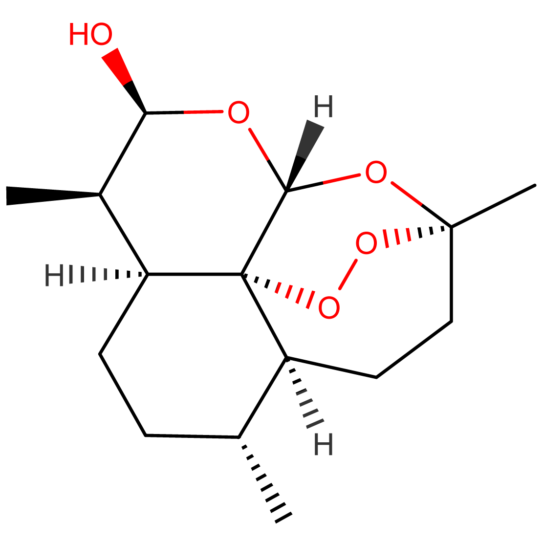 Structure Dihydroartemisinin CAS 71939-50-9