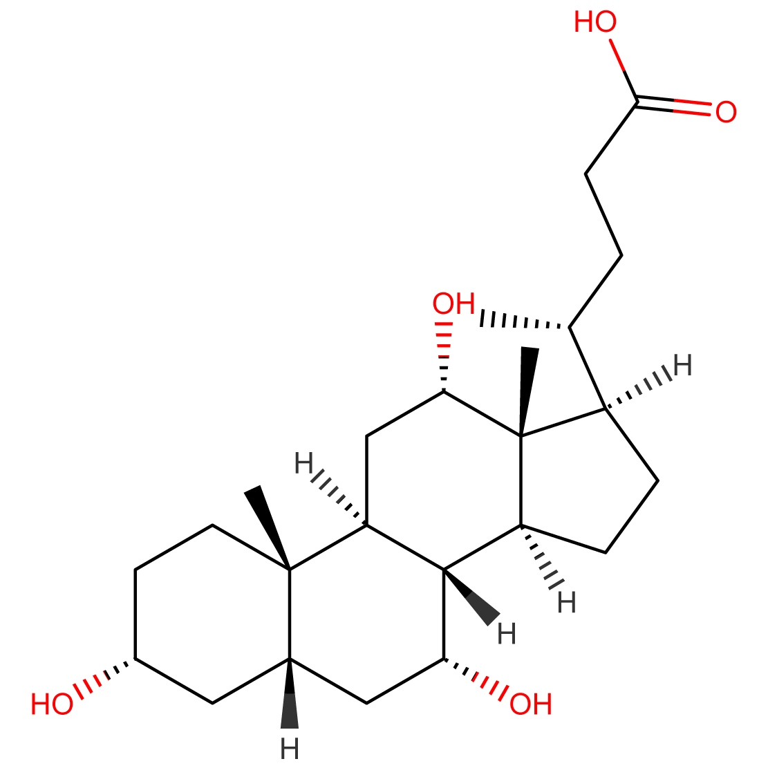 Structure Cholic Acid CAS 81-25-4